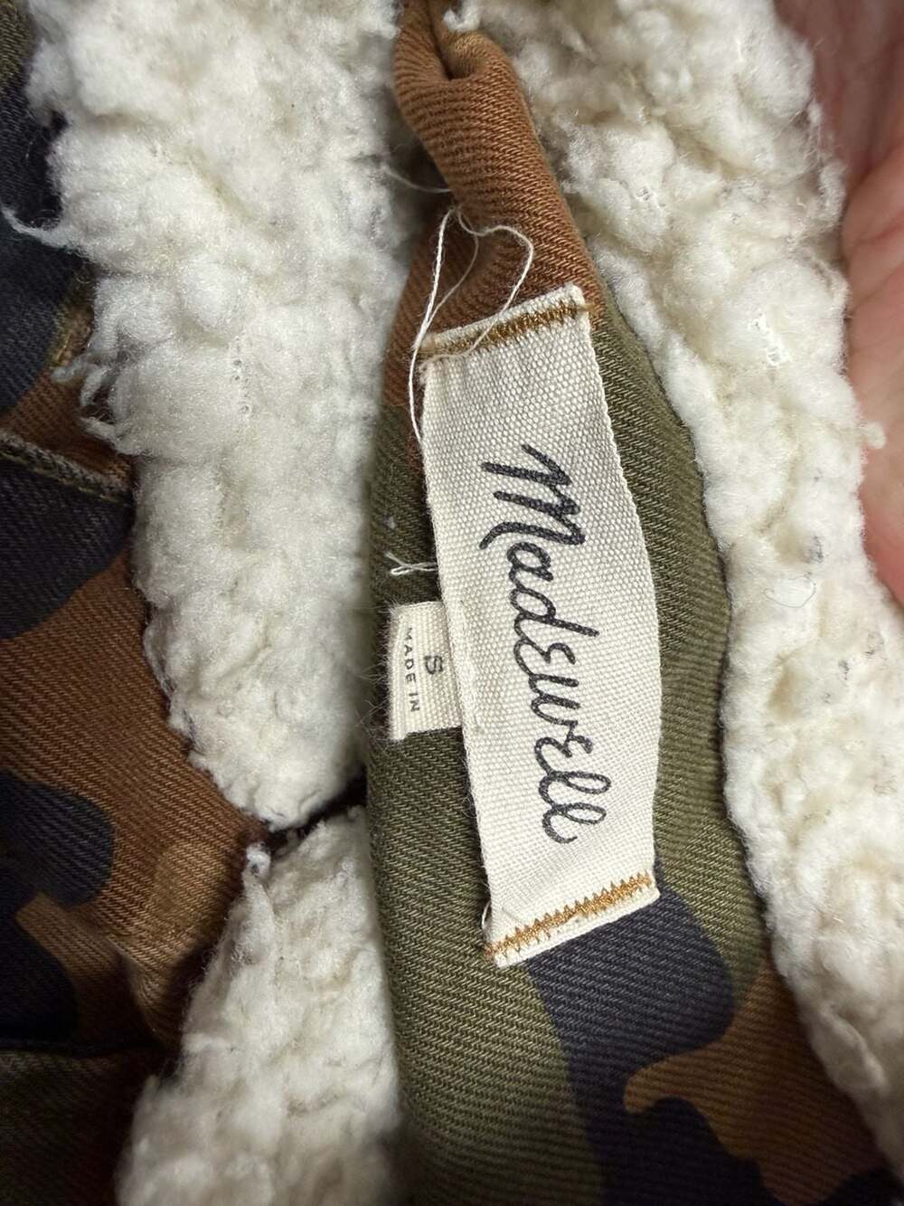 Madewell Camouflage Sherpa-Collar Utility Jacket - Picture 3 of 4